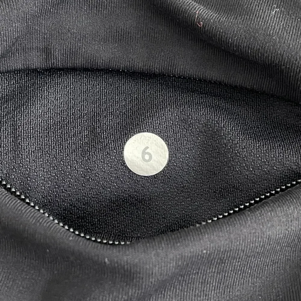 Lululemon Speed Tight II Textured Wave Black Silver Spoon / Black - Size: 6